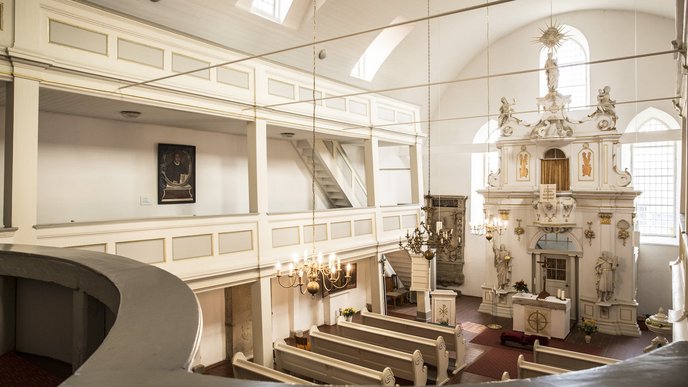 Dornheim, Sicht von der Empore auf den Altar